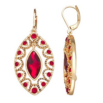 Napier Gold Tone Key Item Orbital Earrings