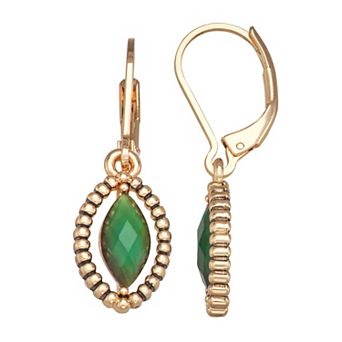 Napier Gold Tone Drop Earrings