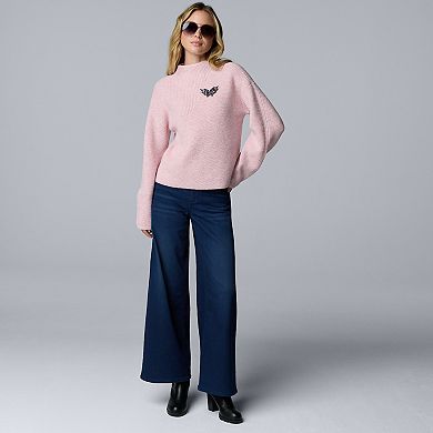 Women's Simply Vera Vera Wang Seamed Detail Sweater