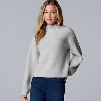 Women's Simply Vera Vera Wang Seamed Detail Sweater