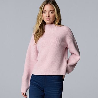 Petite Simply Vera Vera Wang Seamed Detail Sweater