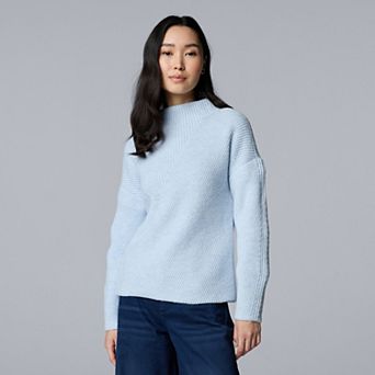 Petite Simply Vera Vera Wang Seamed Detail Sweater
