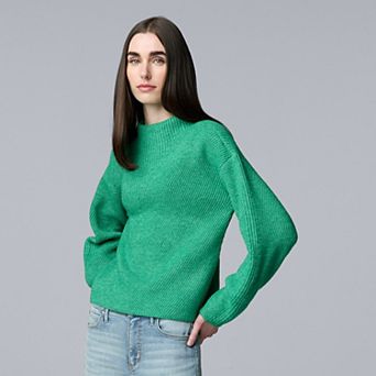 Petite Simply Vera Vera Wang Seamed Detail Sweater