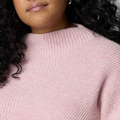 Plus Size Simply Vera Vera Wang Seamed Detail Sweater