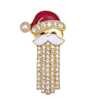 Napier Gold Tone Santa Pin