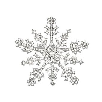 Napier Silver Tone Snowflake Pin