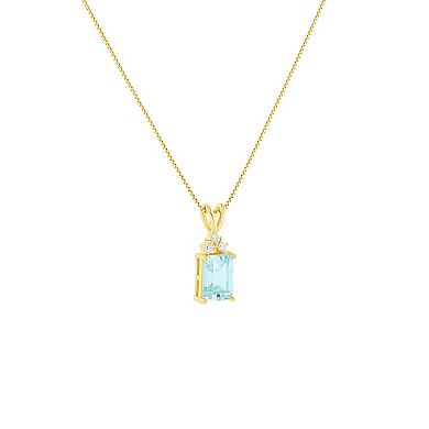 PRIMROSE 18k Gold over Sterling Silver Cubic Zirconia Pendant Necklace