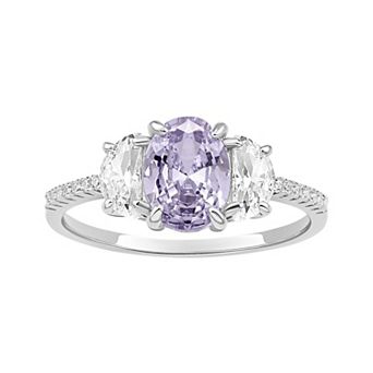 PRIMROSE Sterling Silver Oval Cubic Zirconia Ring