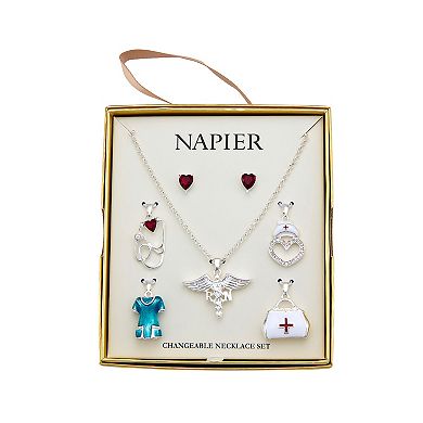 Napier Healthcare Themed Necklace & Earring Set