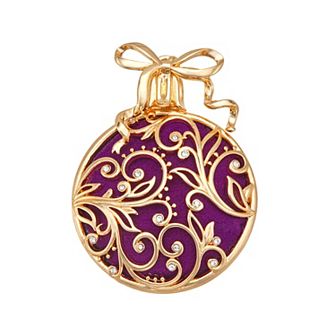 Napier Gold Tone Elevated Ornament Pin