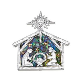 Napier Two Tone Nativity Pin