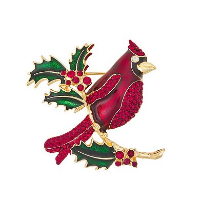 Napier Gold Tone Cardinal Pin