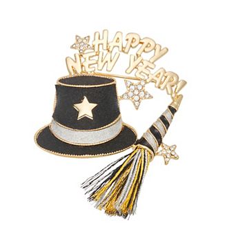 Napier Two Tone New Year's Celebration Pin