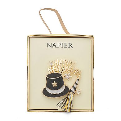 Napier Two Tone New Year's Celebration Pin