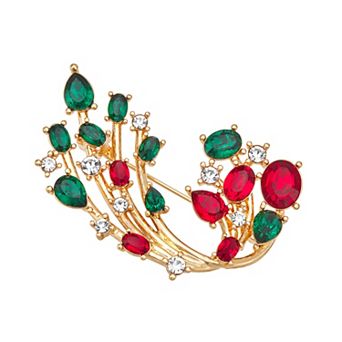 Napier Gold Tone Stone Pin