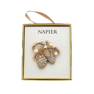 Napier Gold Tone Pinecones Pin