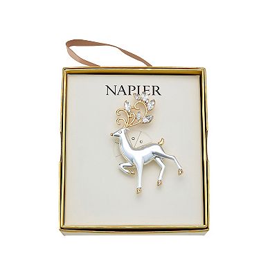 Napier Two Tone Reindeer Pin