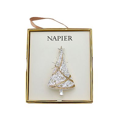 Napier Two Tone Christmas Tree Pin