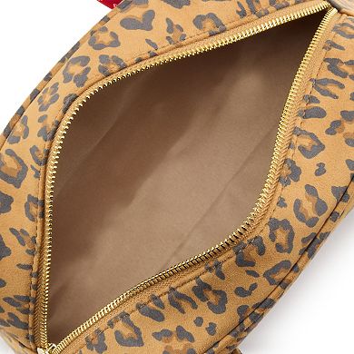 madden girl Leopard Print Bowler Bag With Heart Charm