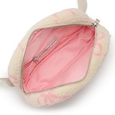 madden girl Fuzzy Fanny Pack With Zip Closure