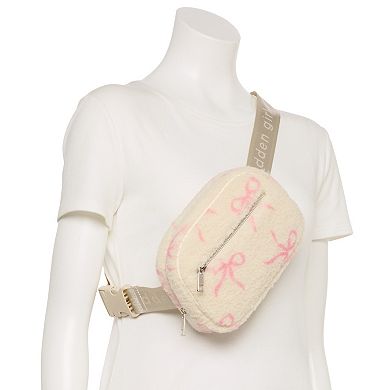 madden girl Fuzzy Fanny Pack With Zip Closure