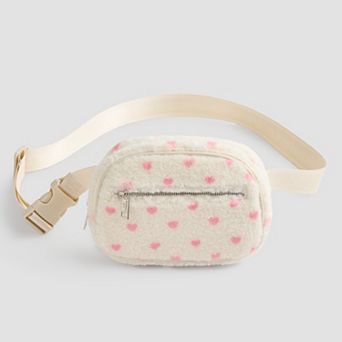 madden girl Fuzzy Fanny Pack With Zip Closure