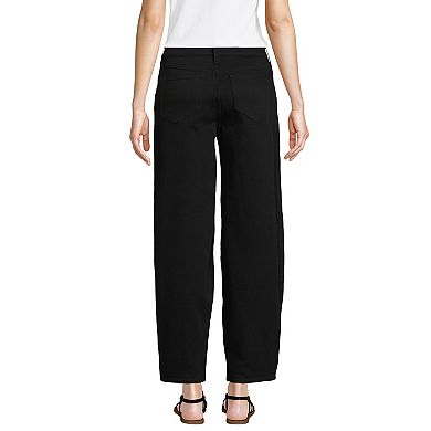 Women's Lands' End High Rise Barrel Leg Ankle Jeans