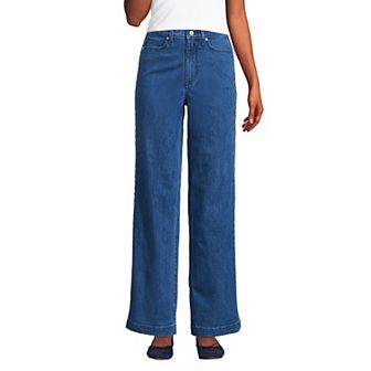 Women's Lands' End Women's Tall High Rise Extra Wide Leg Jeans