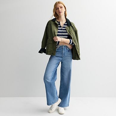 Women's Sonoma Goods For Life® Rib Long Sleeve Button-Down Shirt