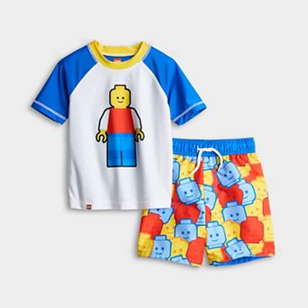 Toddler Boy LEGO 2 pc Swim Trunks & Rashguard Set