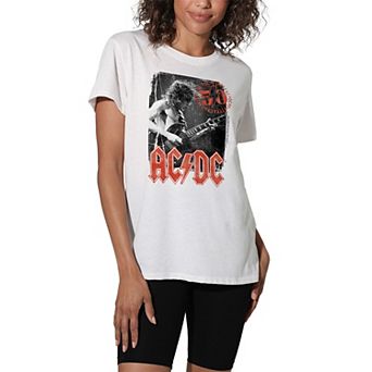 Juniors' ACDC Stamp Poster Loose Graphic Tee