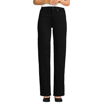 Women's Lands' End High-Rise Straight Leg Jeans
