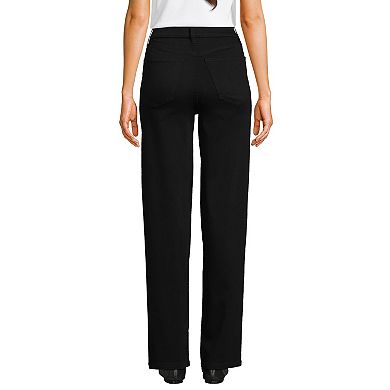 Women's Lands' End High-Rise Straight Leg Jeans