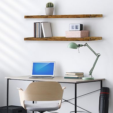 Sorbus 3 Pack 47 x 9.25 Inch Wall Mounted Floating Shelves - Stylish and Functional Storage