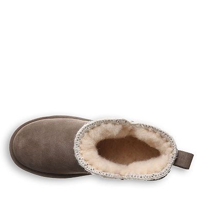 Bearpaw Yvonne Women's Crochet Trim Ankle Boots
