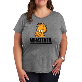 Plus Size Garfield Whatever Graphic Tee