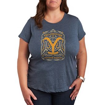 Plus Size Yellowstone Flourish Logo Graphic Tee