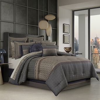 Five Queens Court Avelyn Slate 4 pc Comforter Set or Euro Sham