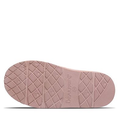 Bearpaw Snuggle Tabitha Girls Faux Fur Slip-On Slippers