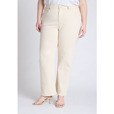 ELOQUII Women's Plus Size The Naomi Comfort Stretch Straight Jean