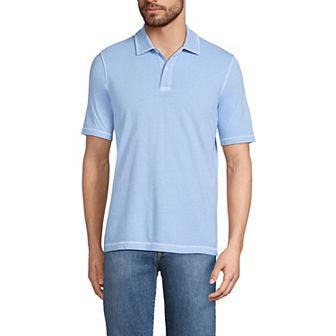Big & Tall Lands' End Short Sleeve Sun Faded Super Tee Polo