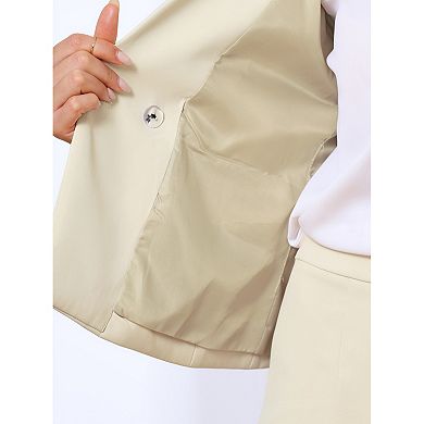 2 Pieces Suit Set Business Set for Women's Work Long Sleeve Notched Lapel Formal Skirt Suit