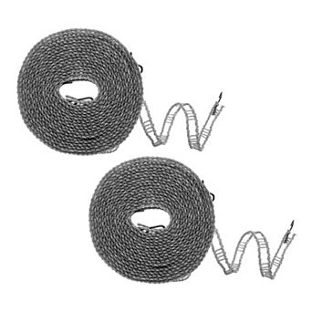 2 pc Windproof Clothesline, Plastic Non-Slip Clothes Drying Rope Portable Travel Clothesline