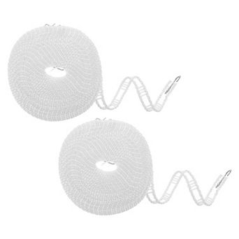 2 pc Windproof Clothesline, Plastic Non-Slip Clothes Drying Rope Portable Travel Clothesline