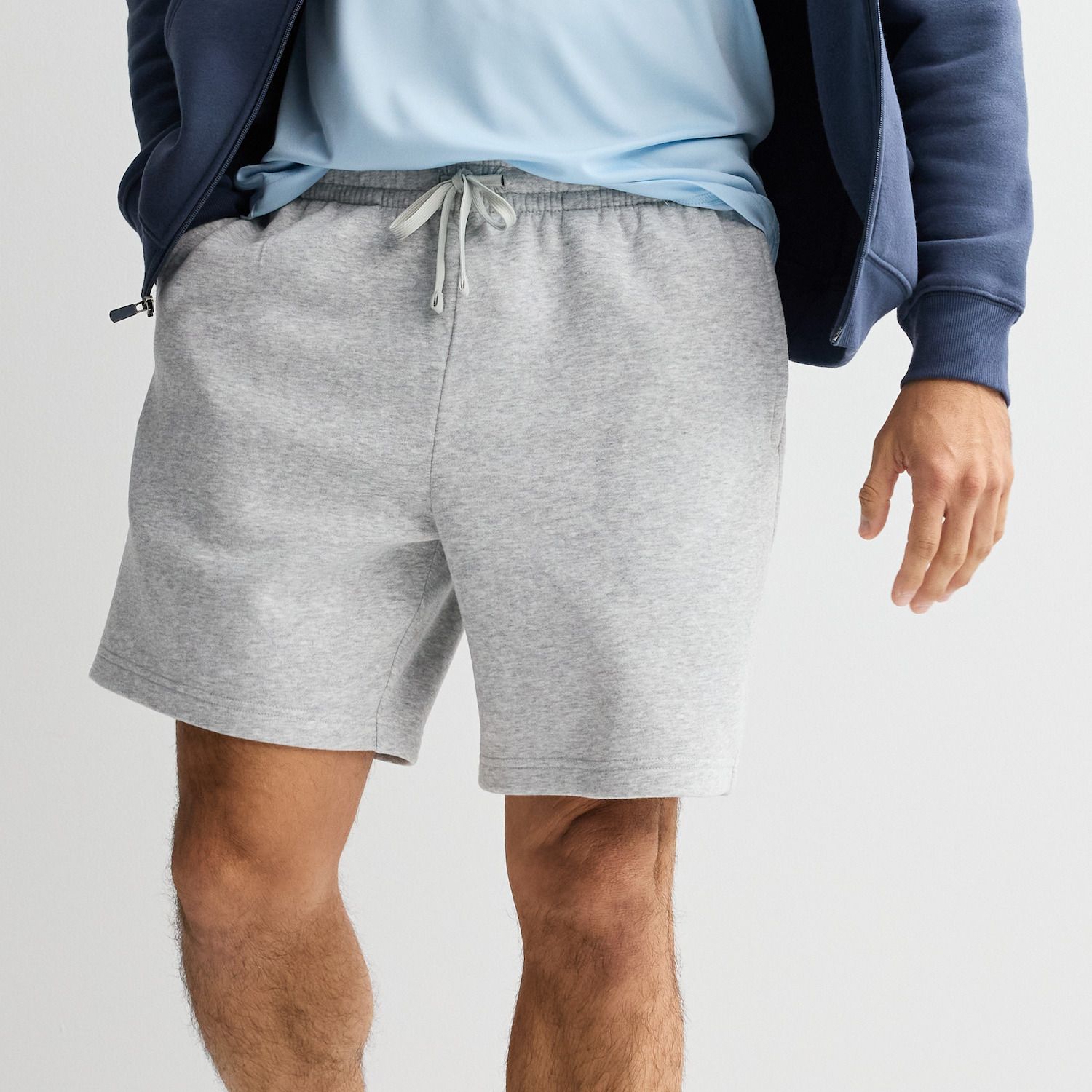 Мужские шорты Tek Gear Ultra Soft Fleece 7-Inch, цвет: Серый меланжевый