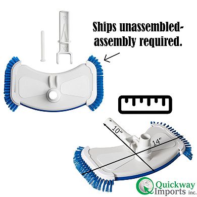 Quickway Imports Weighted Manual Pool Vacuum Head with Swivel Hose Connector for Pool Maintenance