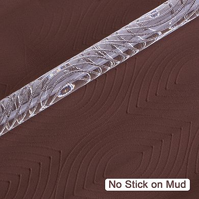 Acrylic Embossed Rolling Pin 6.3 Inch, Acrylic Non-Stick Roller Fondant Embossing Clay Rolling Pin