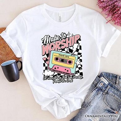 Made to Worship Christian Retro T-Shirt, Psalm 150:6 Bible Verse Tee