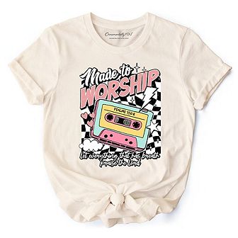 Made to Worship Christian Retro T-Shirt, Psalm 150:6 Bible Verse Tee