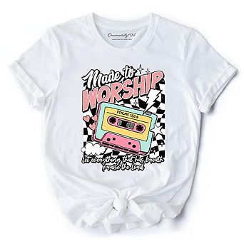 Made to Worship Christian Retro T-Shirt, Psalm 150:6 Bible Verse Tee